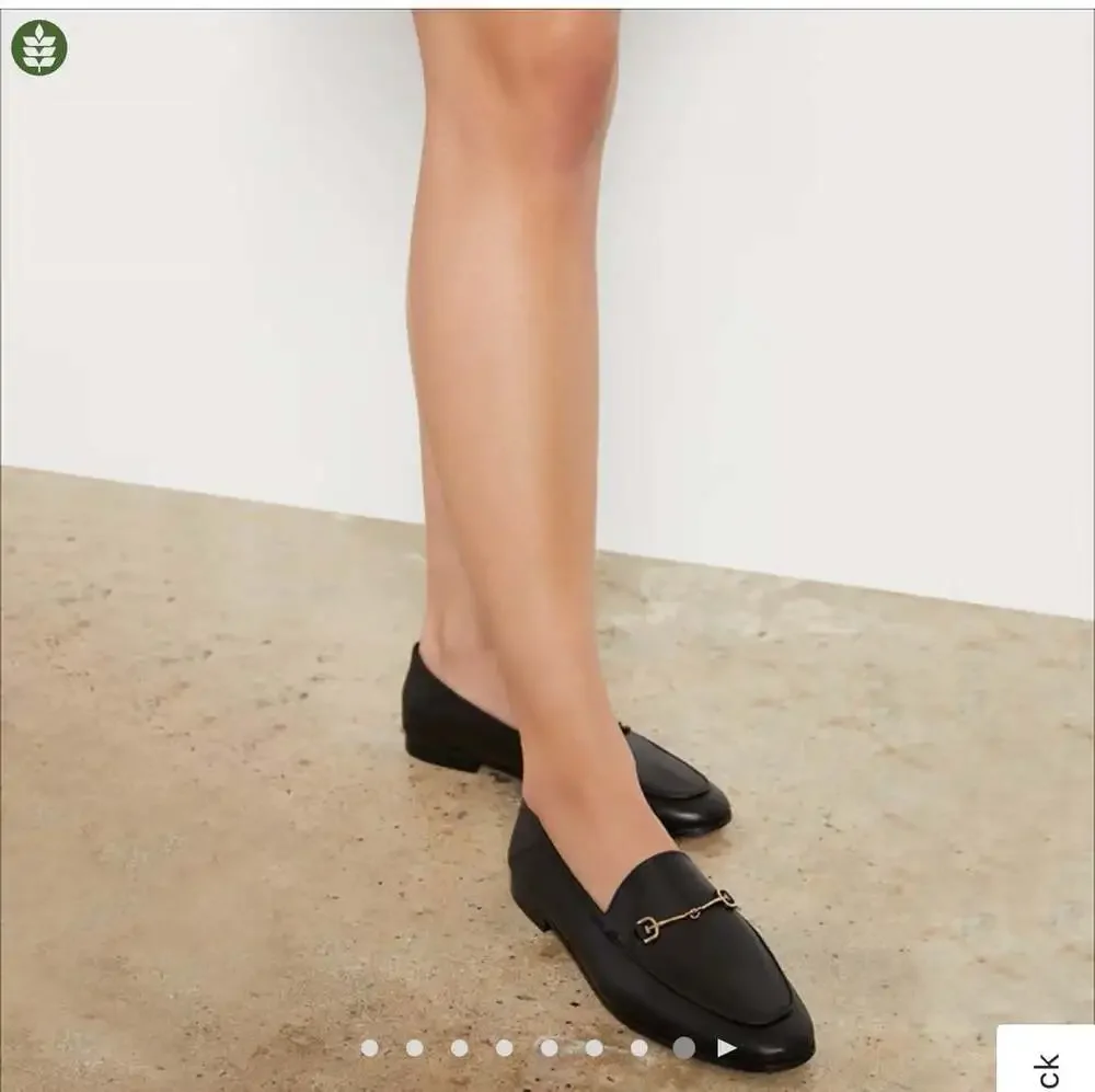 Sam Edelman Black Loraine Horse Bit Preppy Business Office Minimalist Loafers-8 - Picture 2 of 10